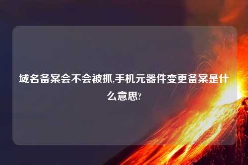 域名备案会不会被抓,手机元器件变更备案是什么意思?