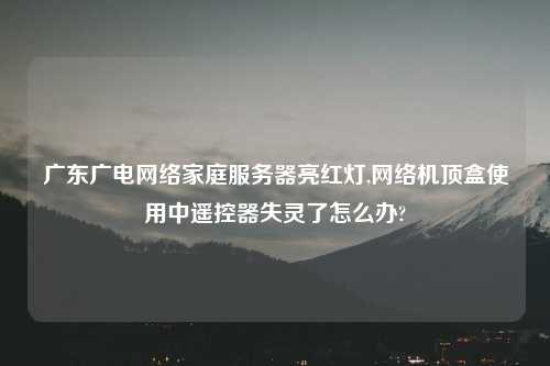 广东广电网络家庭服务器亮红灯,网络机顶盒使用中遥控器失灵了怎么办?