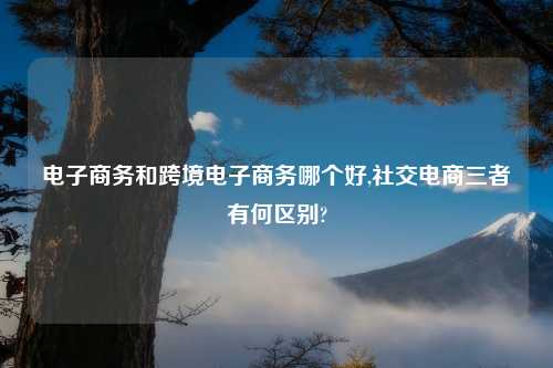 电子商务和跨境电子商务哪个好,社交电商三者有何区别?