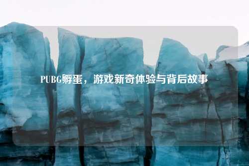 PUBG孵蛋，游戏新奇体验与背后故事