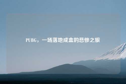 PUBG，一场落地成盒的悲惨之旅